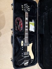 Eastwood Airline Electric Guitar - Black Double Pickup And Comes With Hard Case