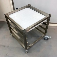 Mobile Rofco B40 oven stand pull out shelf for loading/shuffling