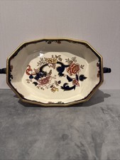 Masons Ironstone Blue Mandalay Vintage 10” dragon Handles Dish/tray