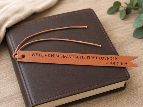 Leather look bible verse - leather,