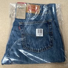 LEVIS 555 Jeans Mens RELAXED Straight Fit DEEP BLUE Stretch Lightweight W30 L34