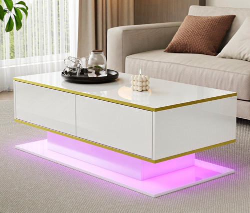 Modern white high - white, gloss
