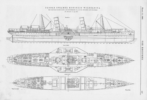 Paddle steamer koningin - paddle,