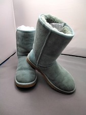 Ugg Boots Well Loved Turquoise Suede with Sheepskin Inners/ Size 6.5