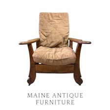 Antique Oak Reclining Morris