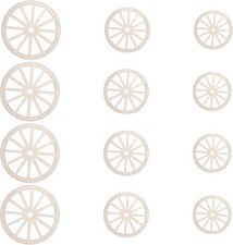 12pcs Wooden Wheels for