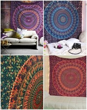 Indian Tapestry Wall Hanging Mandala Camel Elephant Sofa Throw Boho Bed Cover UK