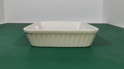 White ribbed ceramic - ribbed, /