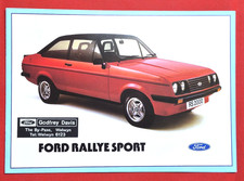 1978 FORD RALLYE SPORT Sales Brochure - Escort RS2000 Fiesta Series X *MINT*