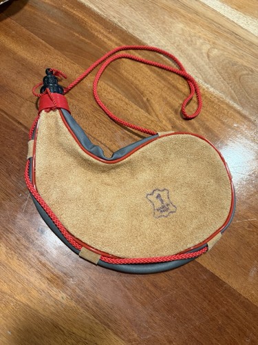 Vintage leather skin bota - leather,