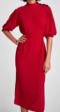 New Zara Woman Red Midi Dress