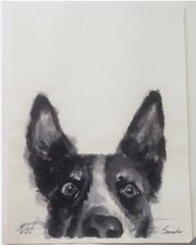 Original Watercolour Dog