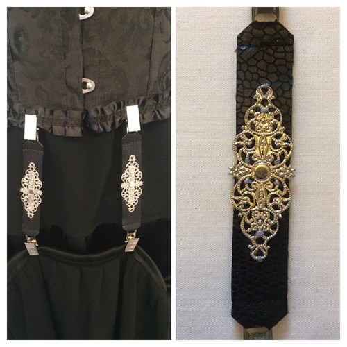 Black silver skirt hitch - &,
