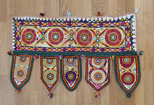 Traditional vintage village hand made mirrors toran wall hanging door decoration