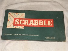 VINTAGE BOXED SCRABBLE BOARDGAME  DATED 1954