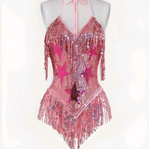Women pink sequin fringe - women’s,