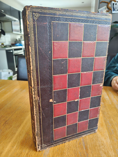 Antique folding chess - folding,