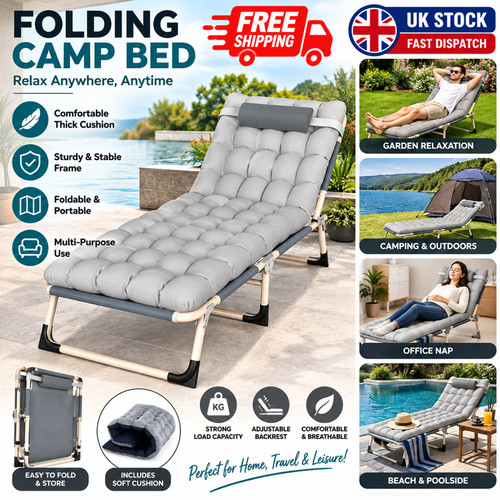 Folding camping bed adult - folding,