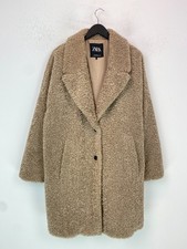Zara Brown Plain Teddy Coat
