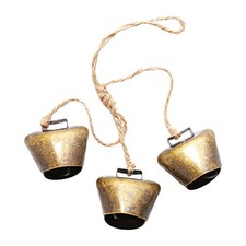 Rustic Gold Cow Bells For Christmas Decorations Vintage Handmade Lucky Christmas