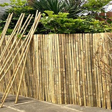 Bamboo slat fence screen roll - bamboo,