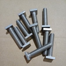 A2 SQUARE HEAD SCREWS - FULLY THREADED BOLTS M8 x 40mm NEW OLD STOCK 10pc