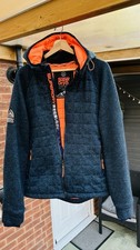 SUPERDRY MEN STORM JACKET HOOD ZIP BLUE XXL 2XL