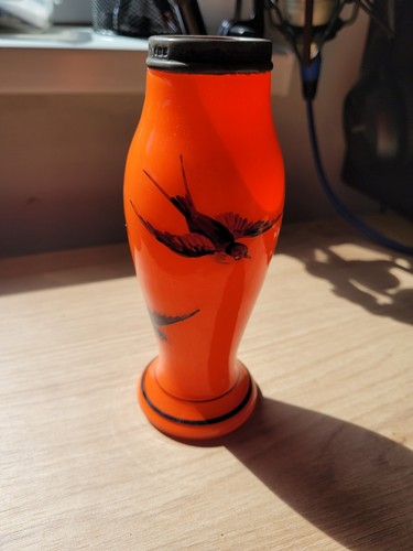 Vintage czech orange glass - vintage,