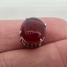Red Oval Murano Charm for