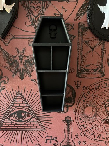 Gothic coffin wall - coffin, shelf