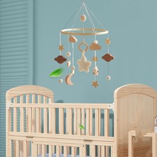 Wooden Baby Crib Mobile, Bed