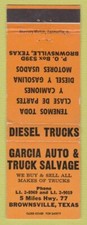 Matchbook Cover - Garcia Auto