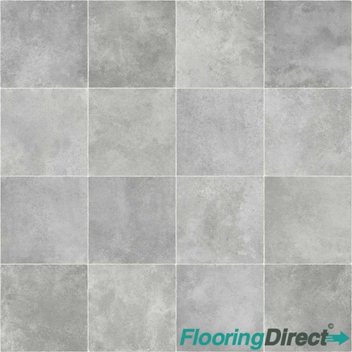 Square grey tile effect vinyl - grey,