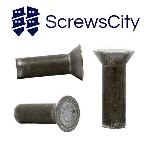 Solid steel countersunk head - solid,