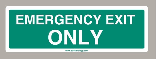Emergency exit only sticker - emergency,