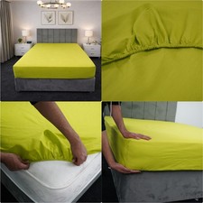 Fitted sheet polycotton - polycotton, plain