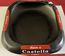 Original 1950's Wills Castella Cigar Black  Melamine Ashtray 22cm Diameter.