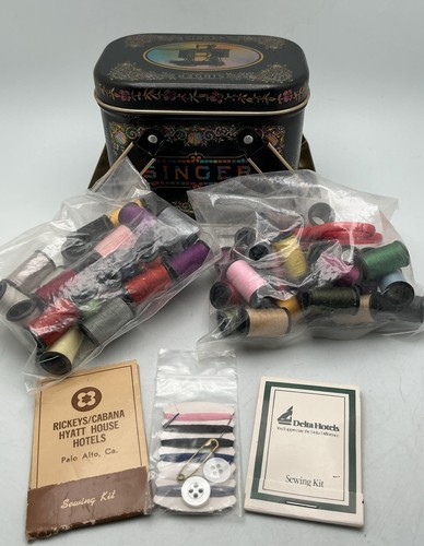 Vintage singer sewing - singer, tin