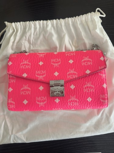 Mcm pink leather shoulder - mcm,