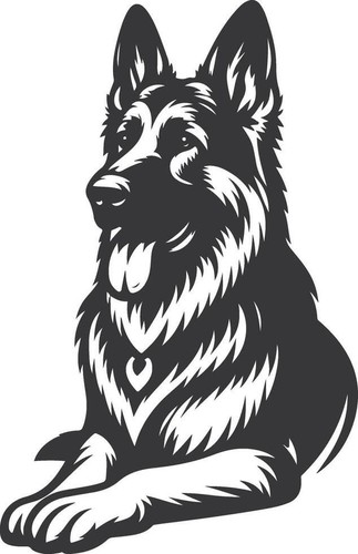 Small german shepherd head - german,