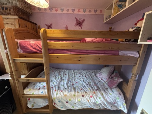 Solid pine bunk - pine, with
