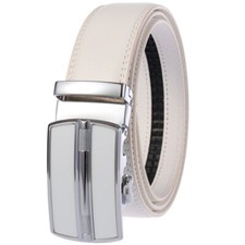 Faux Leather Automatic Buckle Ratchet Business Golf Dress Belt Waistband Belts