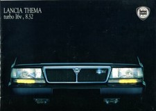 Lancia Thema turbo 16v and 8.32 Portuguese text sales brochure