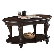Classic Oval Wood Coffee Table