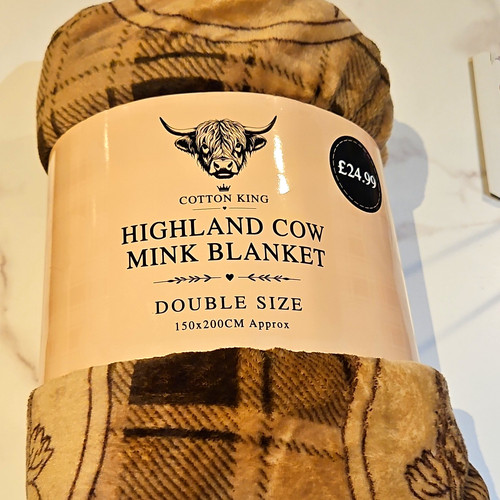 Cotton king highland cow mink - cow,