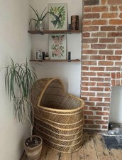 Vintage Wicker Crib/ Moses
