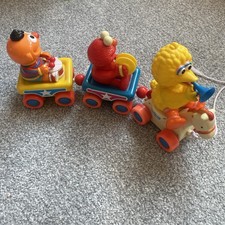 Vintage 1996 Tyco Sesame Street Pull Along Band Train Big Bird Elmo And Ernie 