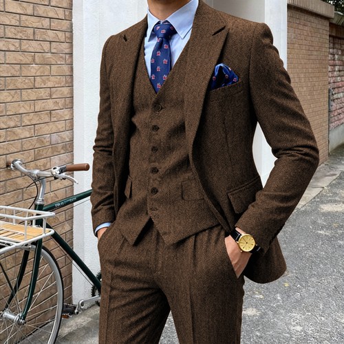 Men 3pcs herringbone - men's,