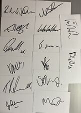 14x SIGNED Middlesex Country Cricket Autographed White Index Cards 5x3in w/ COA