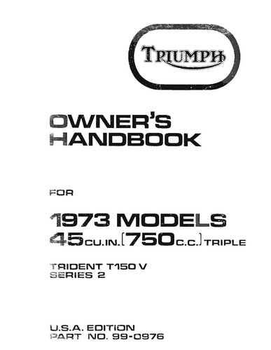 Triumph owners manual book - triumph,